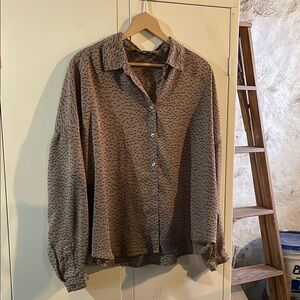 Patterned Button-Up Shirt